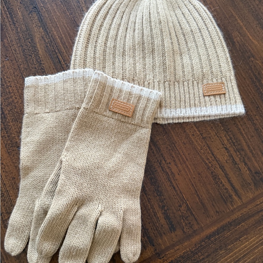 Coach hat and gloves set
